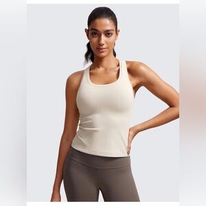 CRZ YOGA Women's Tan Tank Top, size L
